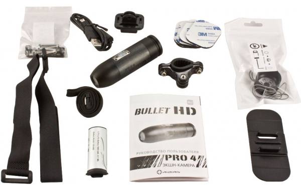 Комплектация экшн-камеры Bullet HD Pro 4