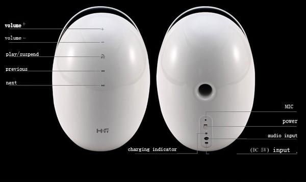 Сенсорная панель управления и входные/выходные разъемы расположены на разных сторонах корпуса (на фото показана аналогичная модель белого цвета)
