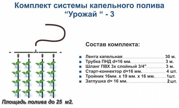 Система капельного полива "Урожай-3"