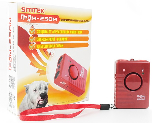 Упаковочная коробка настоящего отпугивателя собак "SITITEK ГРОМ-250"