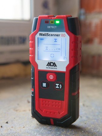 Детектор проводки, металлов и дерева ADA Wall Scanner 80 — незаменимый помощник при строительстве и ремонте