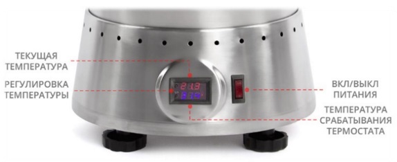 Цифровой терморегулятор оснащен мини-дисплеем на лицевой панели сыроварни