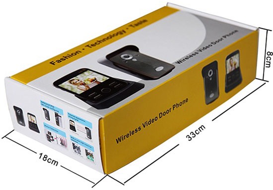 Коробка, в которой поставляется комплект беспроводного видеодомофона 