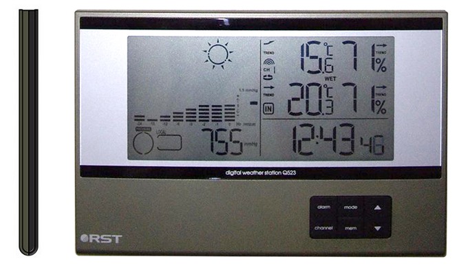 Метеостанция iQ523 RST 02523 (вид сбоку и спереди)
