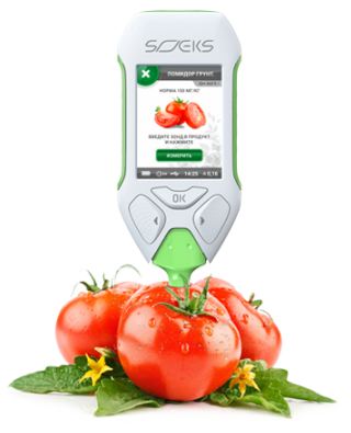 Измерение с помощью устройства нитратов в овощах происходит примерно так 