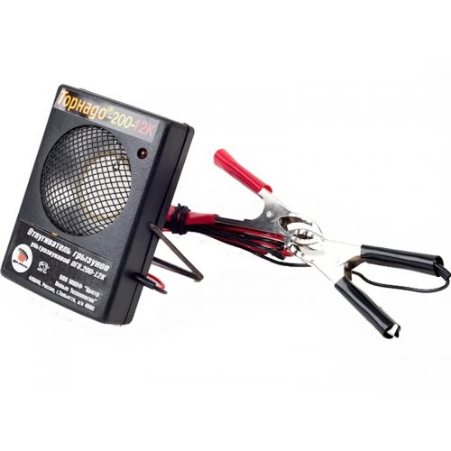 Отпугиватель грызунов "Торнадо 200-12К" авто от клем аккумулятора