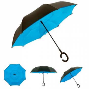 Зонт наоборот Up-brella голубой