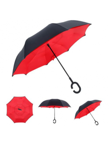 Зонт наоборот Up-brella красный