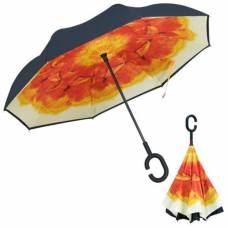 Зонт обратный (оранжевый цветок)