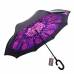 Зонт наоборот Up-brella (фиолетовый цветок)