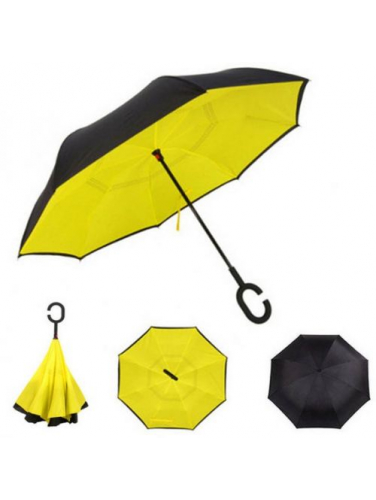 Зонт наоборот Up-brella желтый