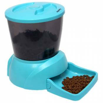 Автоматическая кормушка для кошек и мелких пород собак Feed-Ex PF7 Blue (Улучшенная версия Feed-Ex PF3)