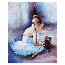 Картина по номерам "Балерина. Первые шаги" размер 40x50 (арт. MG2056)