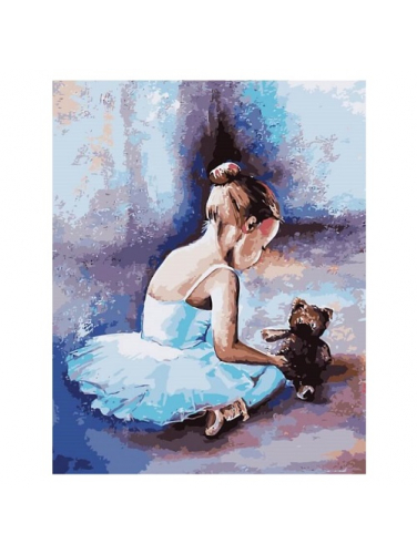 Картина по номерам Балерина. Первые шаги размер 40x50 (арт. MG2056)