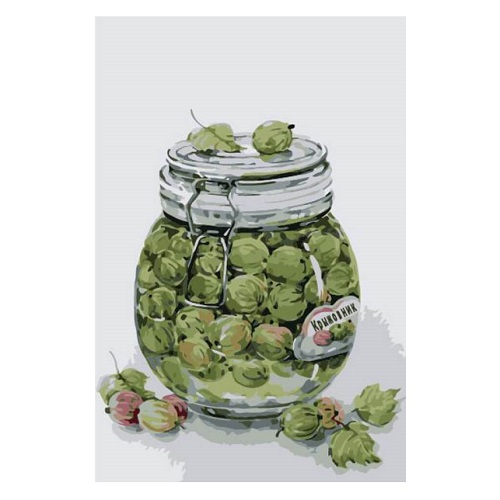 Картина по номерам "Баночка варенья из крыжовника" размер 20x30 (арт. MC1069)