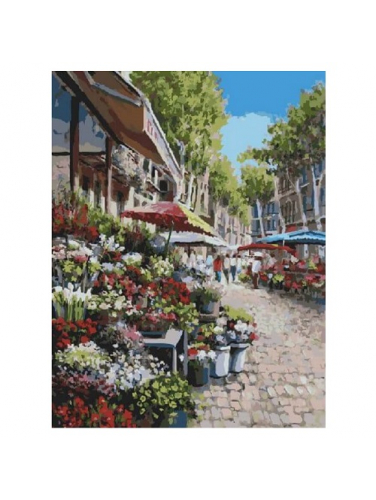 Картина по номерам Цветочный рынок размер 40x50 (арт. GX3450)