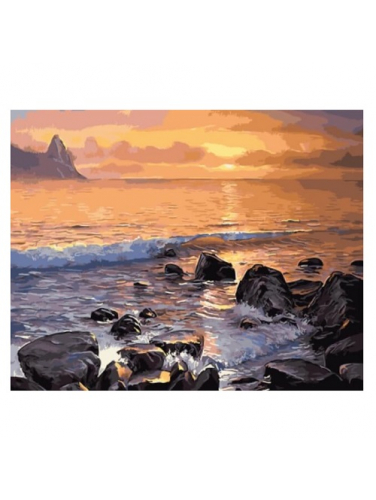 Картина по номерам Каменистый берег моря размер 40x50 (арт. GX5749)