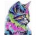 Картина по номерам Разноцветная кошка размер 40x50 (арт. MG2077)