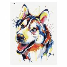 Картина по номерам "Разноцветный щенок" размер 30x40 (арт. ME1091)