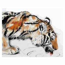 Картина по номерам "Тигр на водопое" размер 30x40 (арт. ME1067)