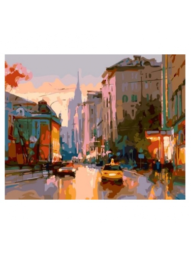 Картина по номерам Улица Поварская размер 40x50 (арт. MG2042)