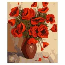 Картина по номерам "Ваза с розами" размер 30x40 (арт. ME1023)