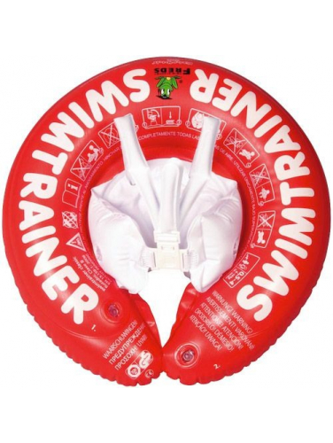 Надувной круг для плавания детей от 3 месяцев SwimTrainer красный
