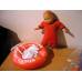 Надувной круг для плавания детей от 3 месяцев SwimTrainer красный