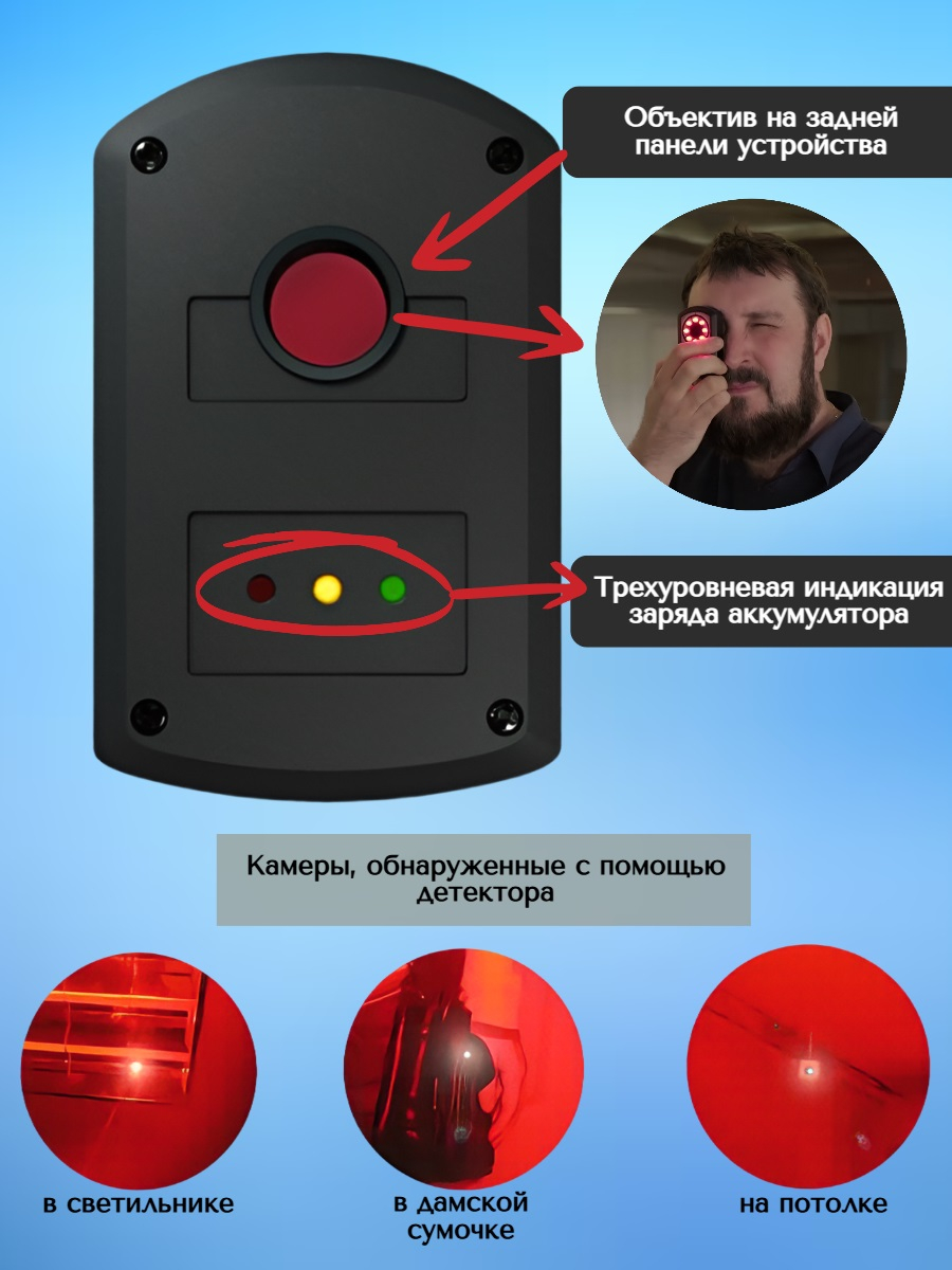 Детектор скрытых камер BugHunter Dvideo Эконом
