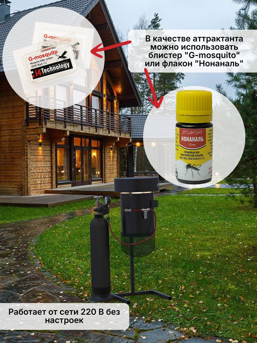 Уничтожитель комаров и других насекомых GRAD Black G1 ECO