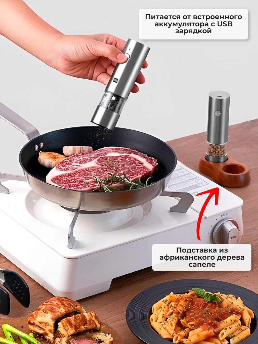 Набор мельниц для специй HuoHou Electric Mini Grinder Rechargable HU0276 (аккумулятор)