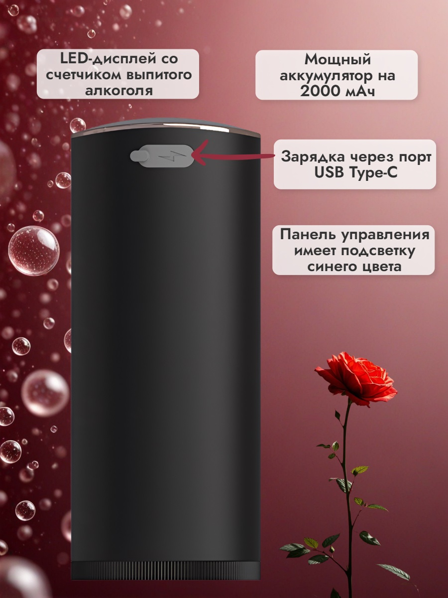 Сенсорный аэратор для вина Kitchen Joy Wine Aerator KJ-XFJQ01, с дозатором