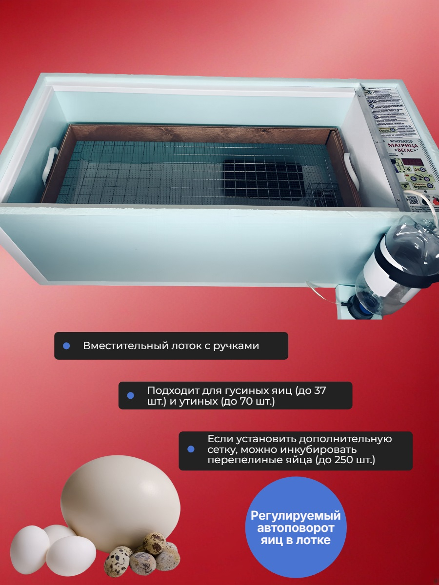 Инкубатор «Матрица ВЕГАС» автоматический на 90 яиц