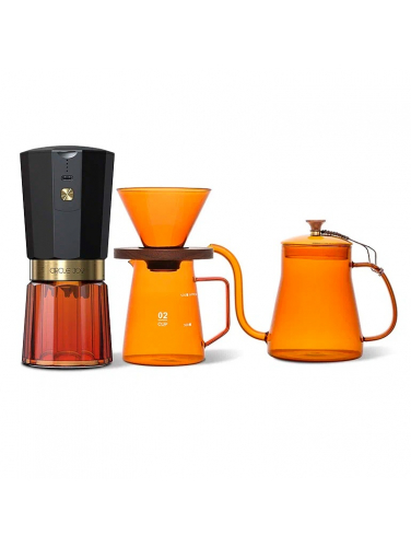 Кофейный набор 3 в 1 Circle Joy Amber Coffee Maker Set (CJ-CF09) (Аккумуляторная кофемолка + посуда для приготовления кофе)