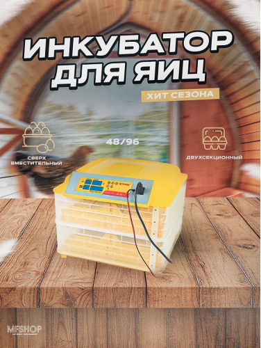Инкубатор для яиц SITITEK 96 цифровой, автоматический переворот, 220В (96 яиц)