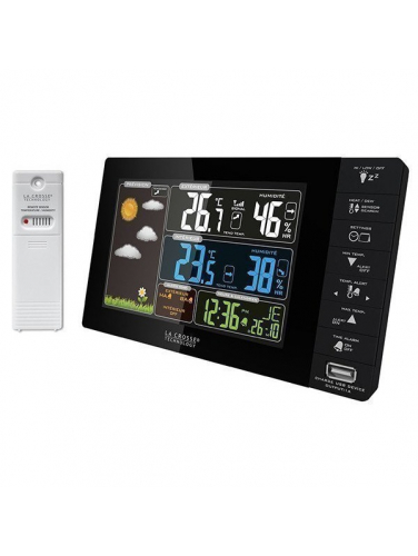 Метеостанция цифровая LaCrosse WS6827 с цветным экраном, USB порт