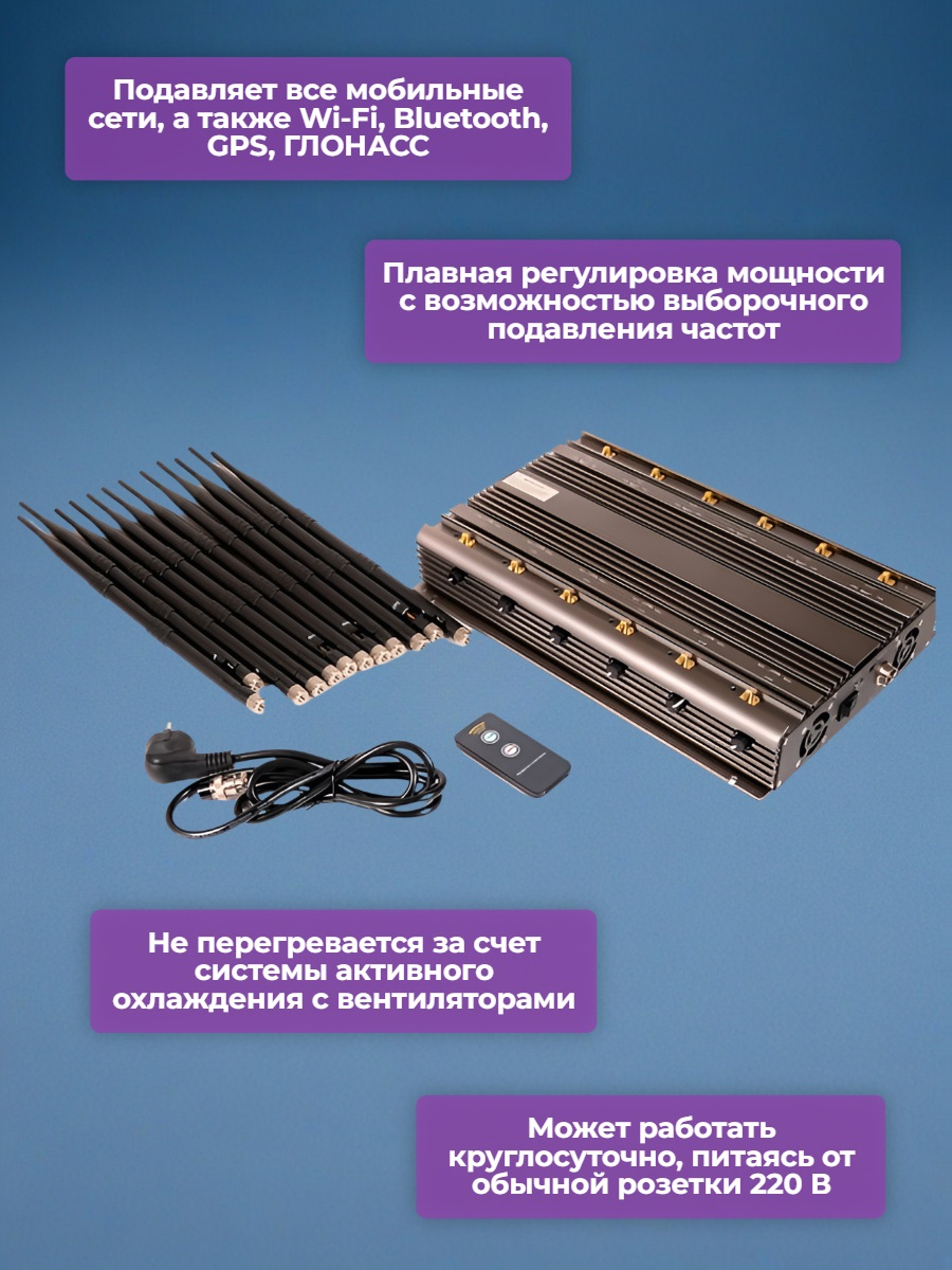 Сверхмощный мультичастотный подавитель Терминатор 250-12х64
