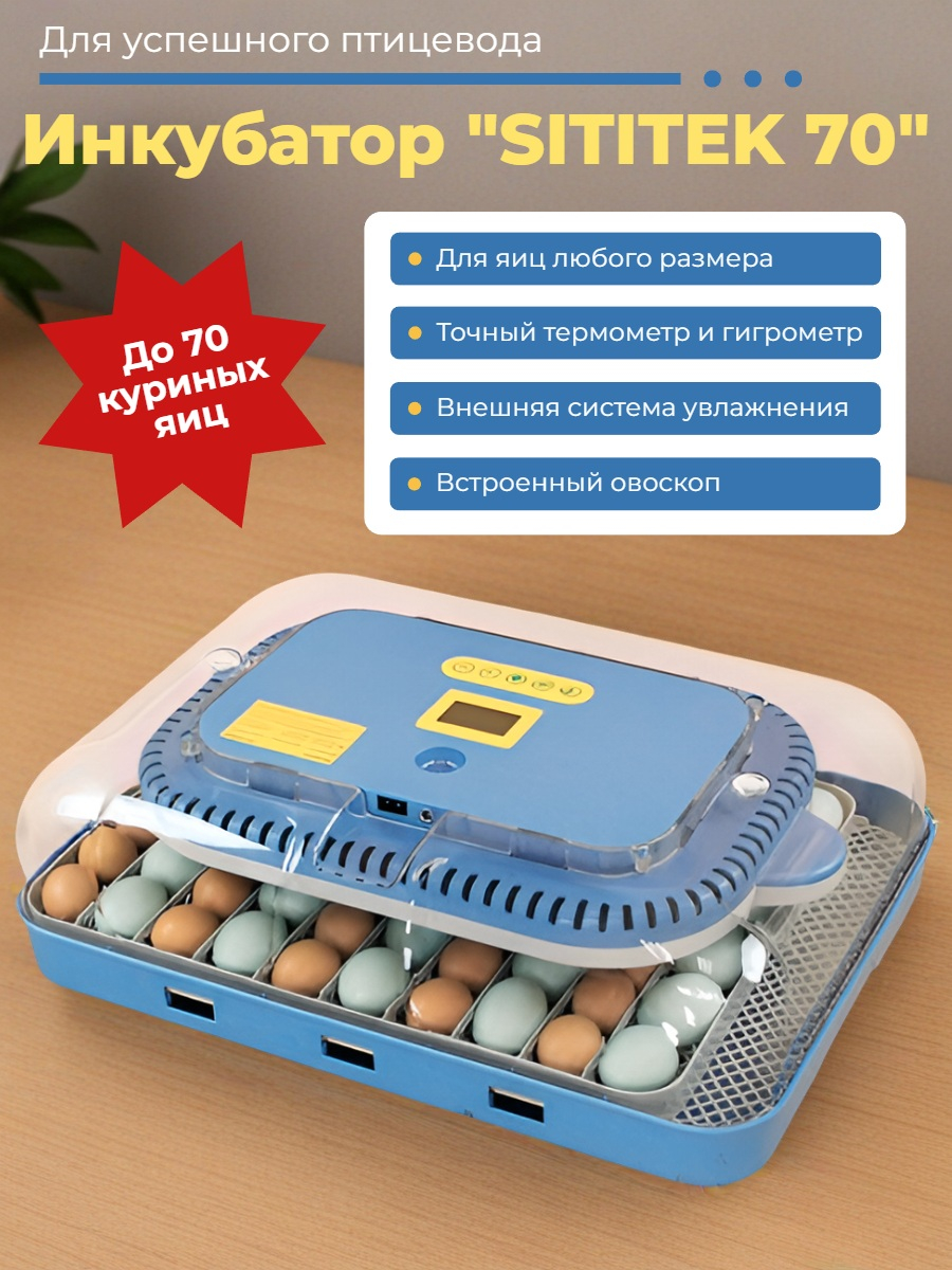 Полностью автоматический инкубатор "SITITEK 70"