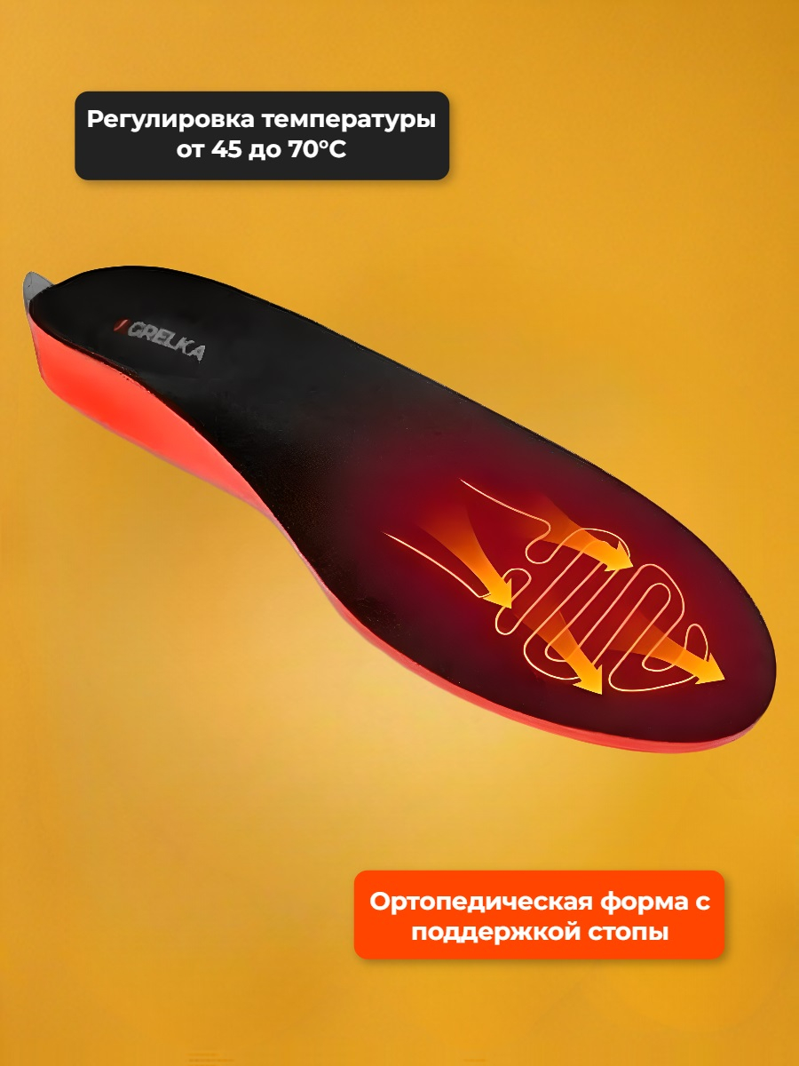 Стельки с подогревом Grelka Оptimal (3,7V 2200mAh) (р.41-46)