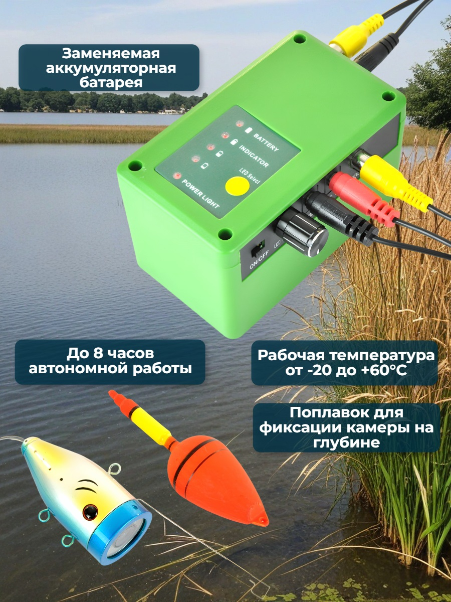 Видеокамера для рыбалки Teltos Кейс+DVR 15 м