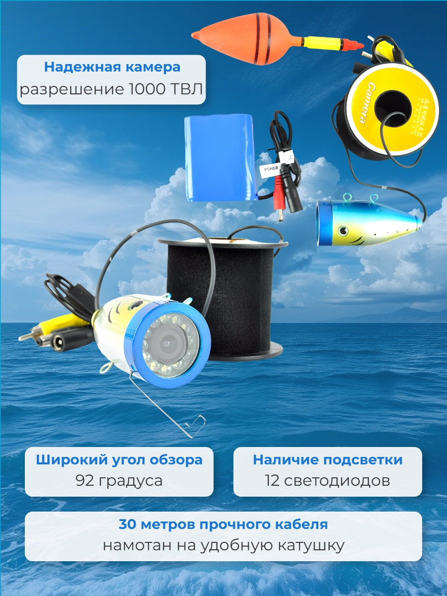 Видеокамера для рыбалки Teltos Кейс 30 м