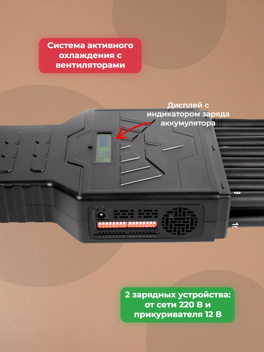 Мультичастотный мобильный подавитель «Терминатор 35-5G (16х12)»