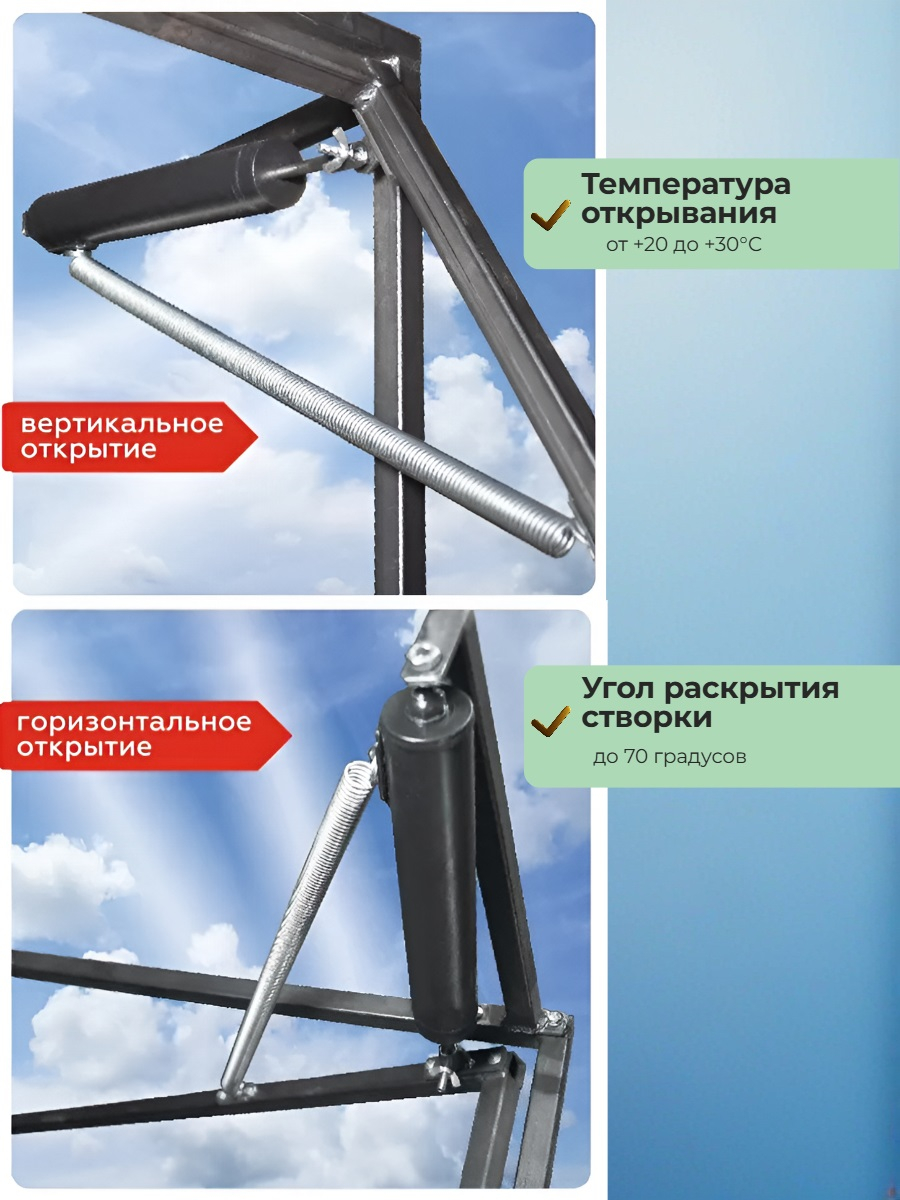 Термопривод для теплиц Урожай Термопатрон ТП-1 (до 100 кг., обслуживаемый)