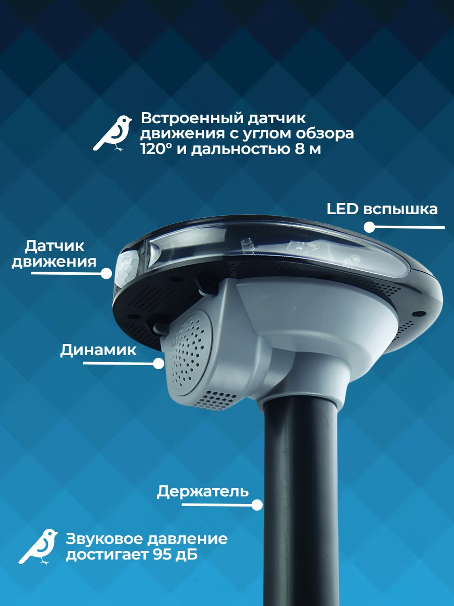 Биоакустический отпугиватель птиц Weitech WK-0025
