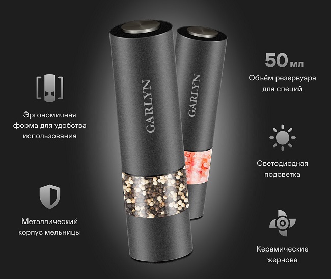 Мельница для специй GARLYN PE-07