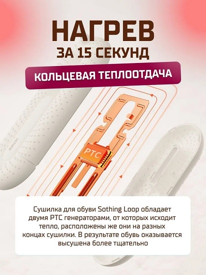 Сушилка для обуви Xiaomi Sothing LOOP Stretchable Shoes Dryer DSHJ-S-2111B раздвижная