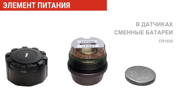 Система контроля давления и температуры в шинах Carax TPMS CRX-1002