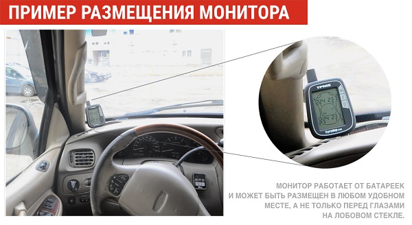 Система контроля давления и температуры в шинах Carax TPMS CRX-1002