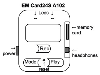 Мини-диктофон "Edic-mini Card24S A102"	