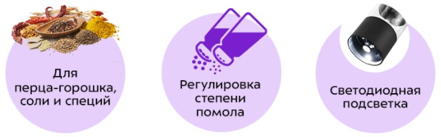 Набор электрических мельниц для специй Kitfort KT-2027